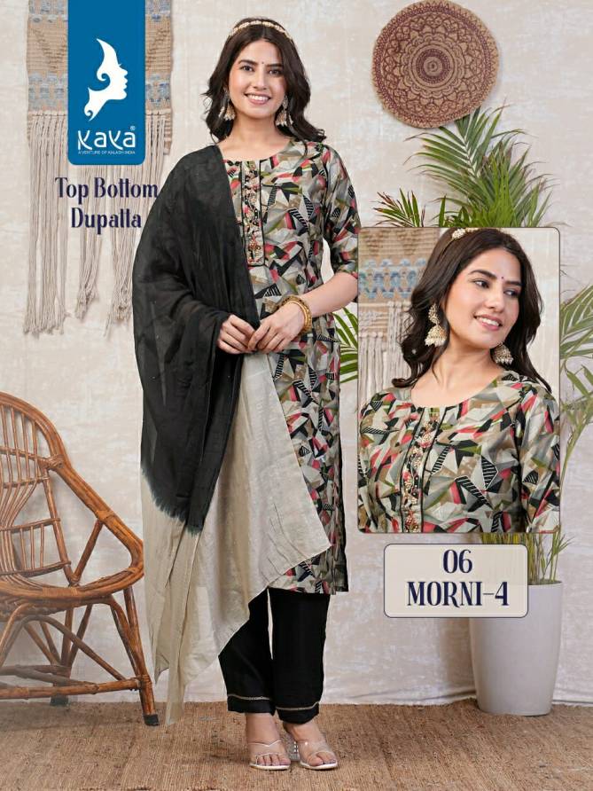 Morni 4 By Kaya Casual Wear Printed Kurti With Bottom Dupatta Wholesalers In Delhi